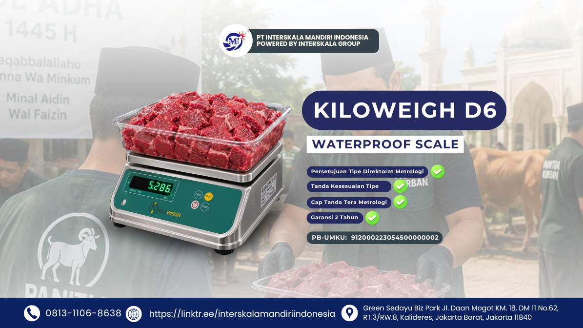 Panitia Kurban Wajib Coba Timbangan Digital Waterproof Kiloweigh D6 Agar Pembagian Daging Kurban Lebih Akurat