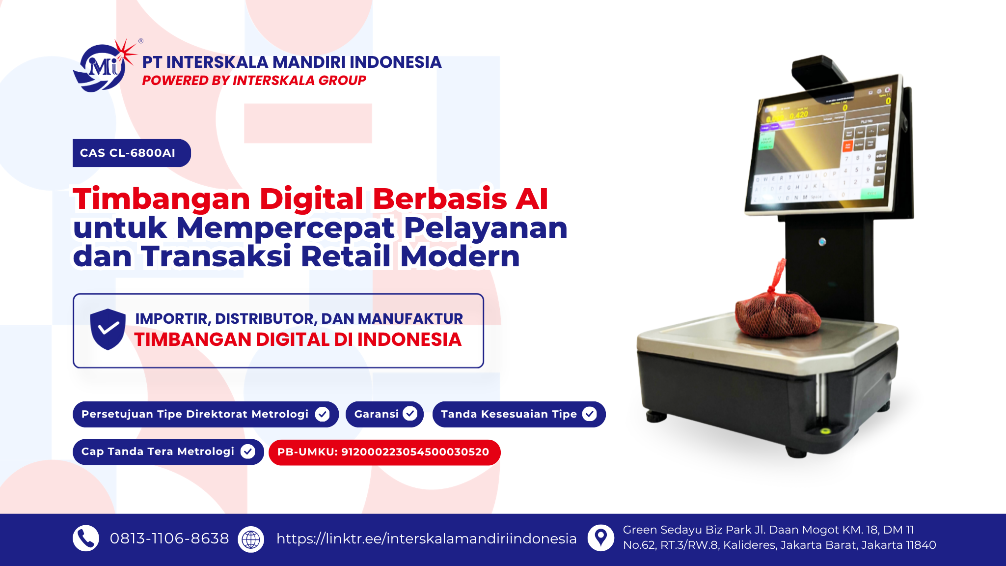 CAS CL -6800AI: Timbangan Digital Berbasis AI untuk Mempercepat Pelayanan dan Transaksi Retail Modern