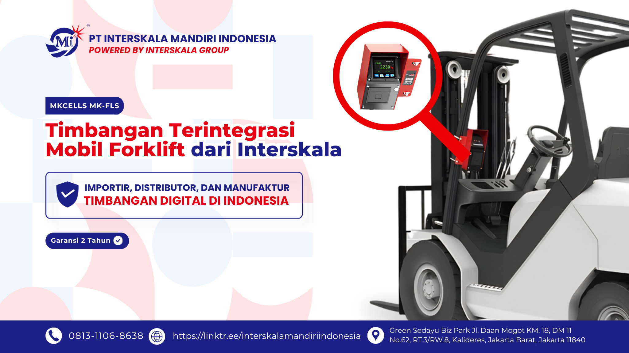 MK-FLS Forklift Scale: Timbangan Terintegrasi Mobil Forklift dari Interskala